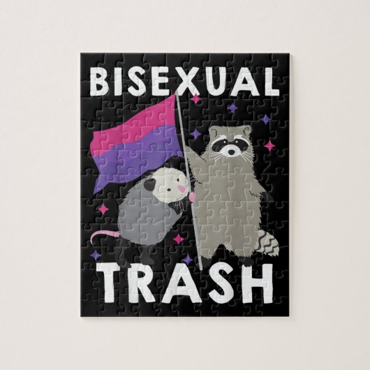 Bisexueller Gay Pride Rainbow LGBT Raccoon Puzzle (Vertikal)