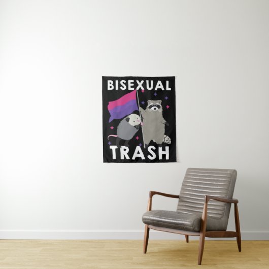 Bisexueller Gay Pride Rainbow LGBT Raccoon Wandteppich (Beispiel)