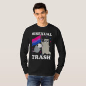 Bisexueller Gay Pride Rainbow Raccoon Poss T-Shirt (Vorne ganz)