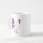 Bisexueller Hahn Kaffeetasse (Vorderseite Links)