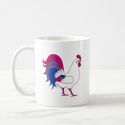Bisexueller Hahn Kaffeetasse (Links)