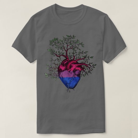 Bisexueller Herzbaum des Lebens 1 T-Shirt (Design vorne)