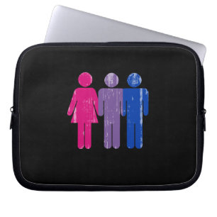 Bisexueller Junge distressed.png Laptopschutzhülle