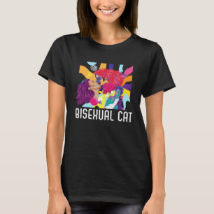 Bisexueller Katzenbesitzer Regenbogenstolz Bisexua T-Shirt