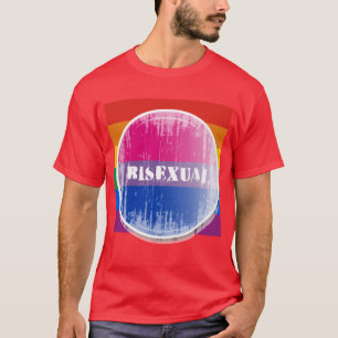 Bisexueller Knopf distressed.png T-Shirt