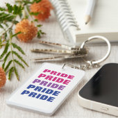 Bisexueller LGBTQ-Pride, anpassbarer, mehrfacher T Schlüsselanhänger (Vorderseite rechts)