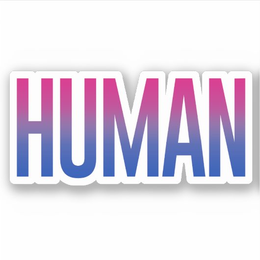 Bisexueller Mensch Aufkleber (Vorderseite)