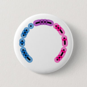 Bisexueller Morsealphabet-Bogen-runder Knopf Button