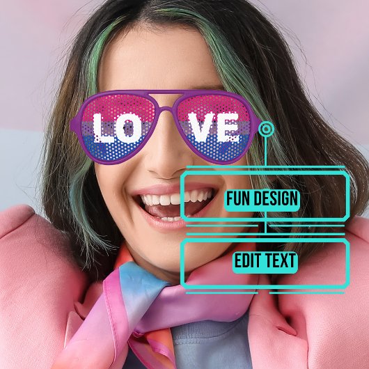 Bisexueller Pride Celebrate LIEBE Partybrille