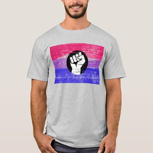 Bisexueller Pride Fist Pride T - Shirt (Vorderseite)