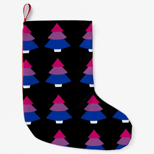 Bisexueller Pride Weihnachtsbaum Print Strumpf Kleiner Weihnachtsstrumpf (Vorderseite)