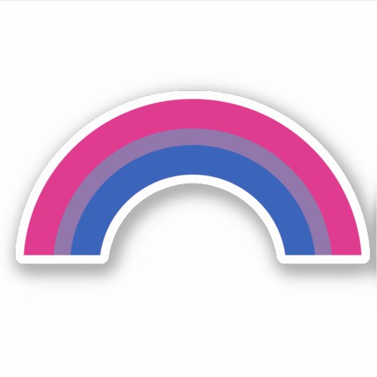 Bisexueller Regenbogen Aufkleber (Vorderseite)