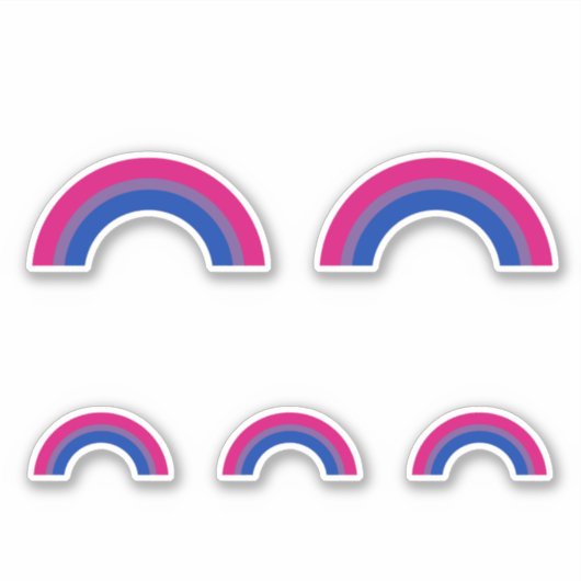 Bisexueller Regenbogen Aufkleber (Vorderseite)