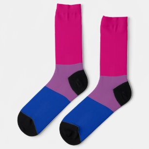 Bisexueller Regenbogen Fuchsia Lila blauer Streife Socken