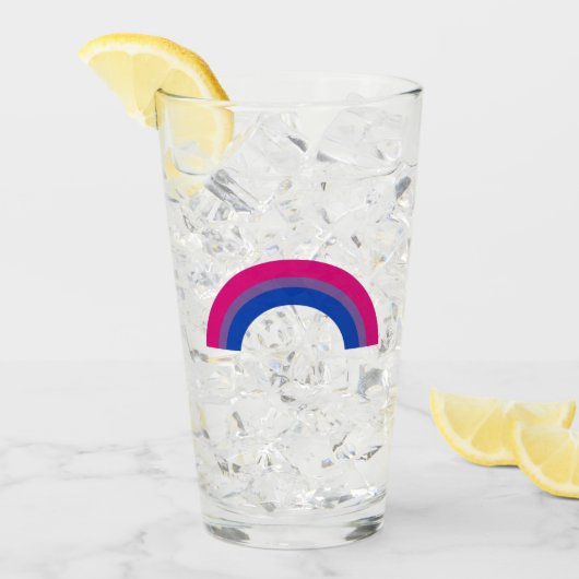 Bisexueller Regenbogen Glas (Vorderseite Ice)