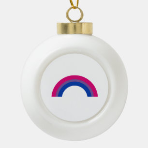 Bisexueller Regenbogen Keramik Kugel-Ornament