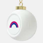 Bisexueller Regenbogen Keramik Kugel-Ornament (Rechts)