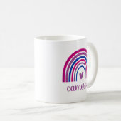 Bisexueller Regenbogen Personalisiert Kaffeetasse (VorderseiteRechts)
