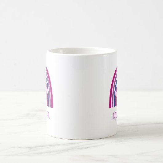 Bisexueller Regenbogen Personalisiert Kaffeetasse (Mittel)