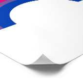 Bisexueller Regenbogen Poster (Ecke)