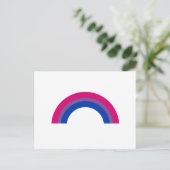 Bisexueller Regenbogen Postkarte (Stehend Vorderseite)