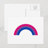 Bisexueller Regenbogen Postkarte (Vorne/Hinten)