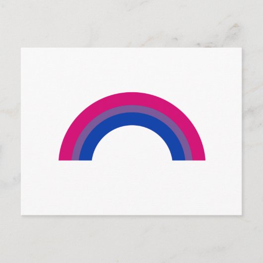 Bisexueller Regenbogen Postkarte (Vorderseite)