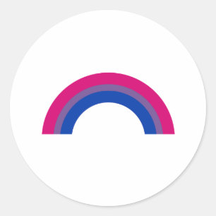 Bisexueller Regenbogen Runder Aufkleber