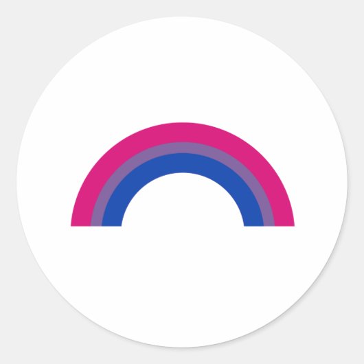 Bisexueller Regenbogen Runder Aufkleber (Vorderseite)