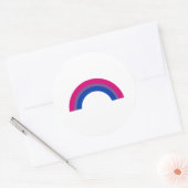 Bisexueller Regenbogen Runder Aufkleber (Umschlag)