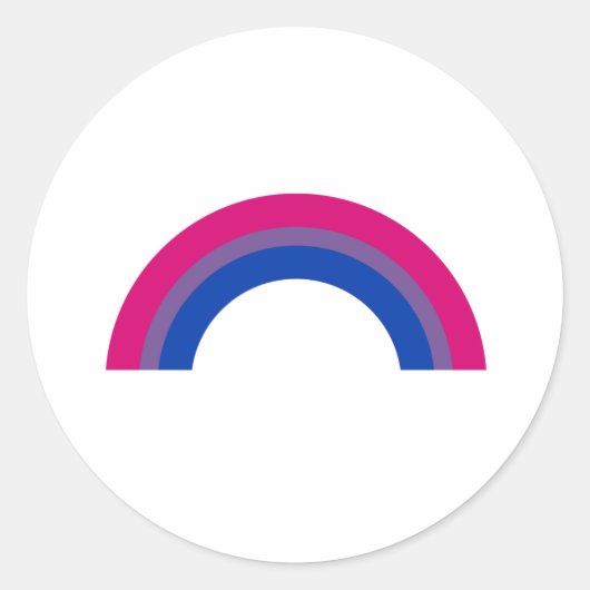 Bisexueller Regenbogen Runder Aufkleber (Vorderseite)