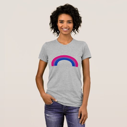 Bisexueller Regenbogen T-Shirt (Vorne ganz)