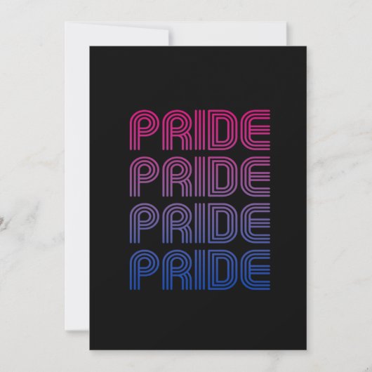 Bisexueller Retro-Stolz Feiertagskarte (Vorderseite)