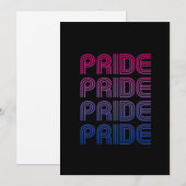 Bisexueller Retro-Stolz Feiertagskarte (Vorne/Hinten)