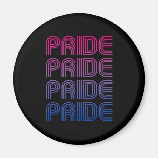 Bisexueller Retro-Stolz Magnet (Vorne)