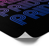 Bisexueller Retro-Stolz Poster (Ecke)