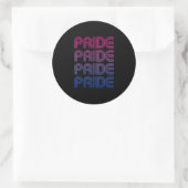 Bisexueller Retro-Stolz Runder Aufkleber (Tasche)
