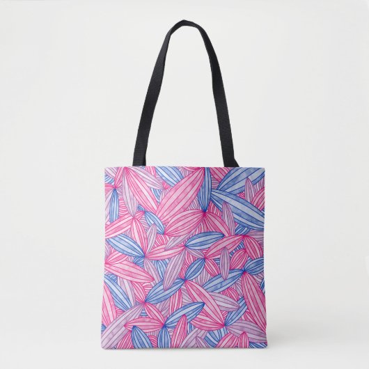 Bisexueller Stolz Abstrakte Zen-Blume Petals Lila Tasche (Vorderseite)