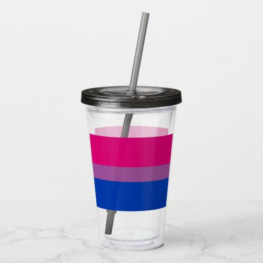 Bisexueller Stolz! Acryltrinkbecher (Rückseite)