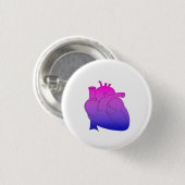 Bisexueller Stolz-anatomisches Herz Button (Vorne & Hinten)