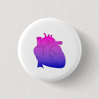 Bisexueller Stolz-anatomisches Herz Button