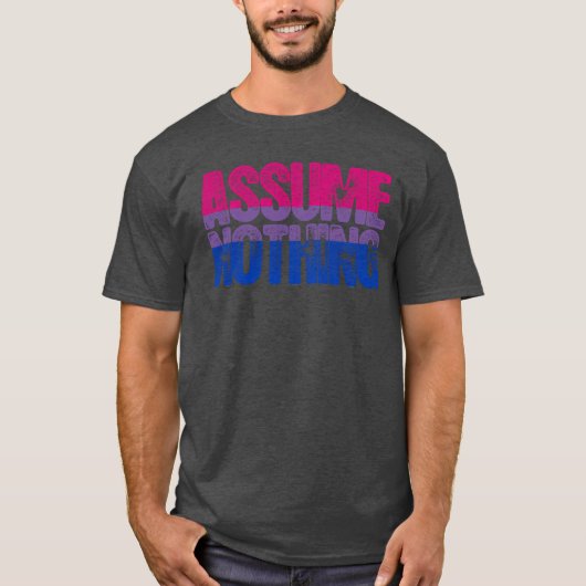 Bisexueller Stolz Annahme nichts T-Shirt (Vorderseite)