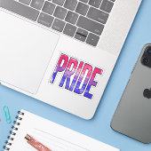 Bisexueller Stolz Aufkleber (Laptop mit iPhone)