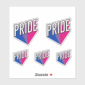 Bisexueller Stolz Aufkleber (Blatt)