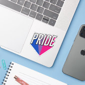 Bisexueller Stolz Aufkleber (Laptop mit iPhone)