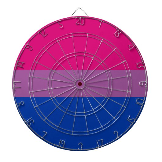 Bisexueller Stolz (Bi-Flagge) Dartscheibe (vorne)