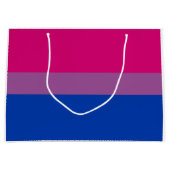 Bisexueller Stolz (Bi-Flagge) Große Geschenktüte (Vorderseite)