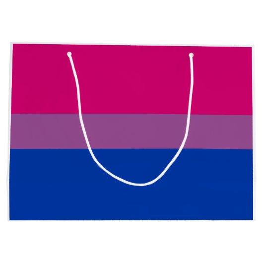 Bisexueller Stolz (Bi-Flagge) Große Geschenktüte (Rückseite)