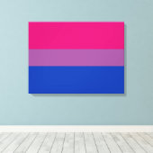 Bisexueller Stolz (Bi-Flagge) Leinwanddruck (Insitu (Holzboden))
