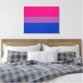 Bisexueller Stolz (Bi-Flagge) Leinwanddruck (Insitu (Schlafzimmer))